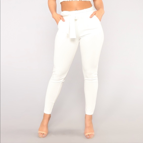 White fitted pants womens Clearance